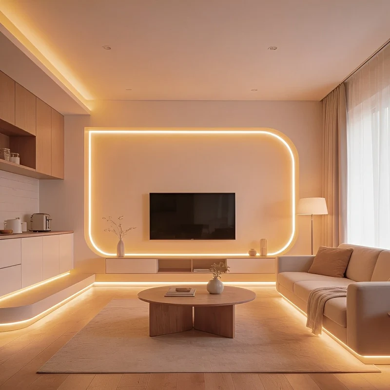 Flexibele LED Neonstrip Waterdicht IP67 Instelbare Kleurtemperatuur Modern Sfeerlicht voor Inbouw Accentverlichting | Sansoti