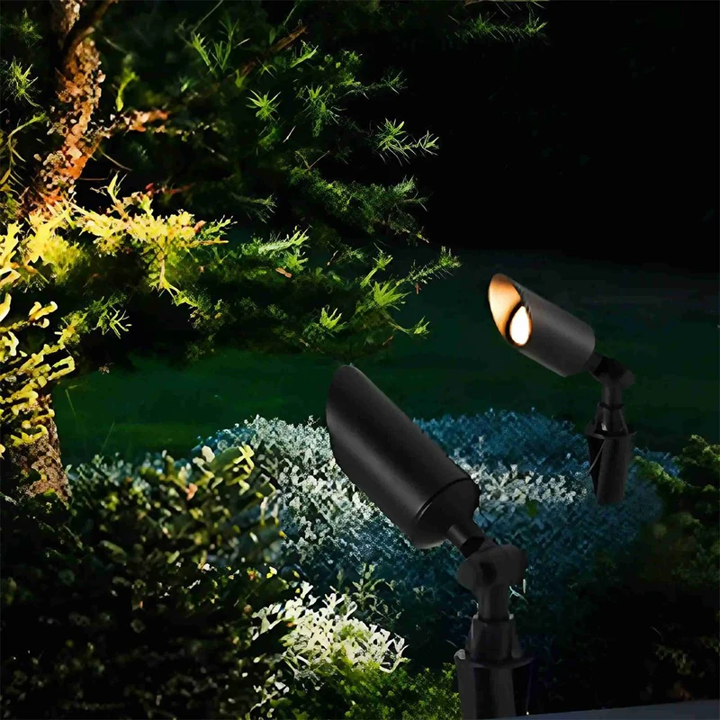 Aluminium Tuinspot LED IP65 Waterdicht Zwart 5W Warm Wit Buitenverlichting voor Gazon Tuin Paden Terras | Sansoti