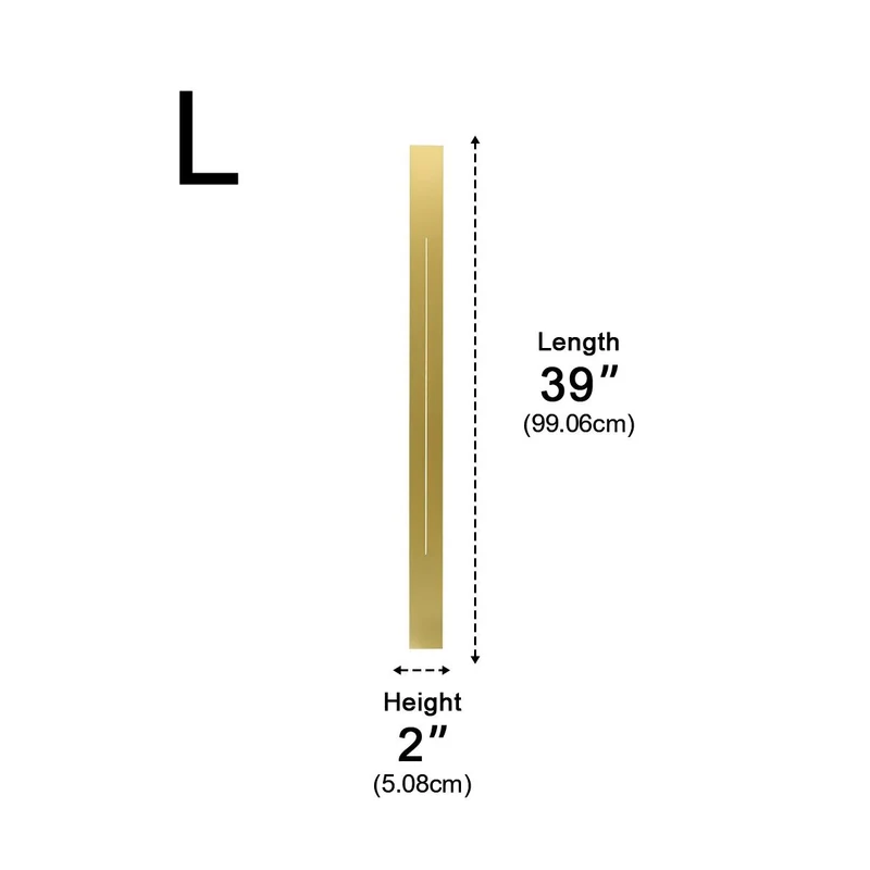 Slanke Wandlamp LED Strip IJzer Acryl Dimbaar 60-120cm voor Spiegel Woonkamer Badkamer Zwart Goud Modern Sfeervol | Sansoti