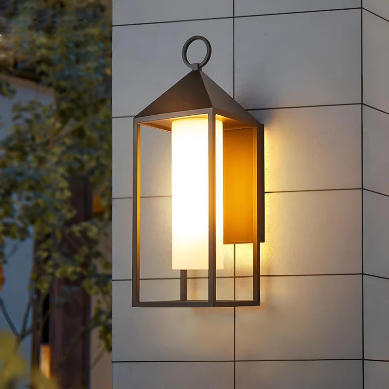 Buitenwandlamp LED Lantaarn Zwart Aluminium Glas IP65 Waterdicht Veranda Tuin Sfeerverlichting Buitenverlichting | Sansoti