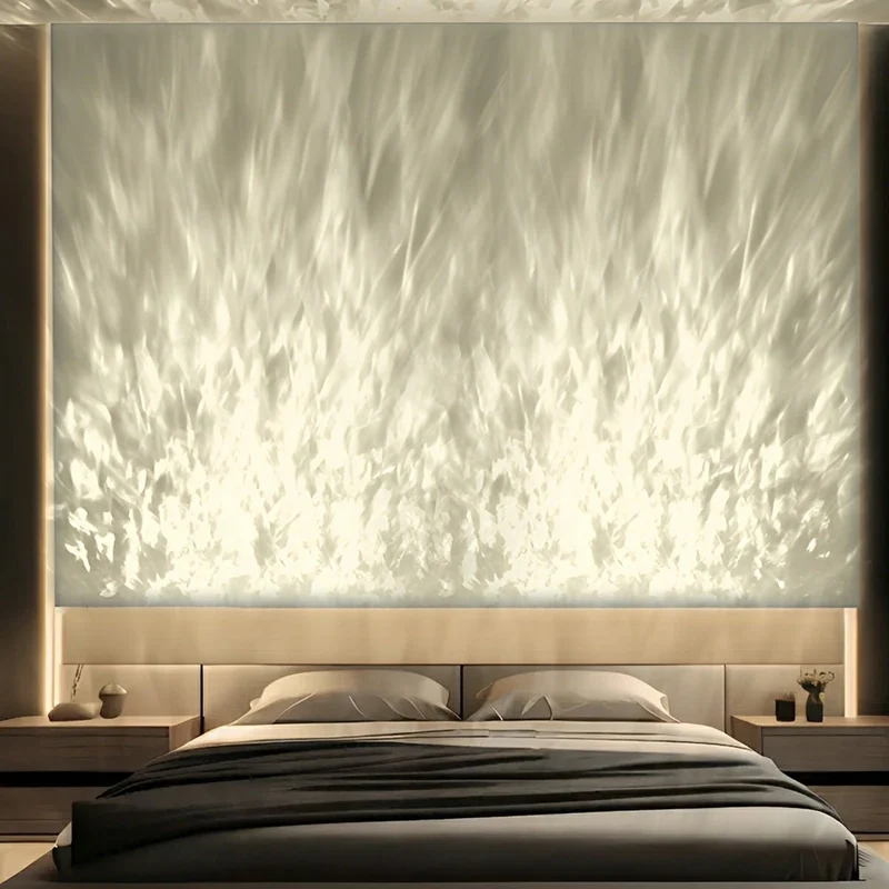 LED Wandwasser met Golfeffect RGBW Zwart Aluminium 50cm 100cm Sfeerverlichting voor Woonkamer en Slaapkamer | Sansoti