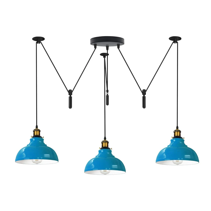 Skulpturale Pendelleuchte – Dezentrale Vintage Hängelampe Loft | Ø 29cm | E27 ~3723