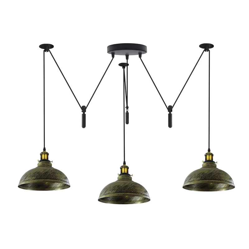 Skulpturale Pendelleuchte – Dezentrale Vintage Hängelampe Loft | Ø 29cm | E27 ~3723