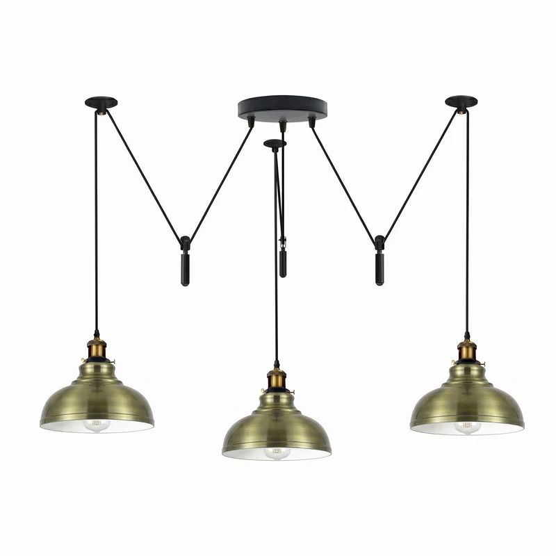 Skulpturale Pendelleuchte – Dezentrale Vintage Hängelampe Loft | Ø 29cm | E27 ~3723