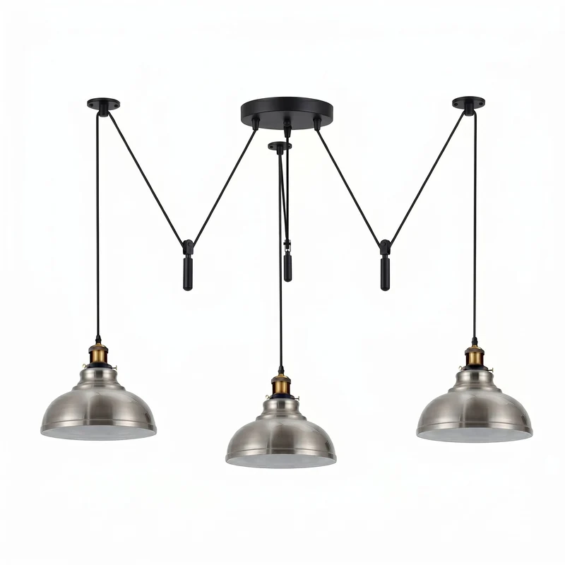 Skulpturale Pendelleuchte – Dezentrale Vintage Hängelampe Loft | Ø 29cm | E27 ~3723