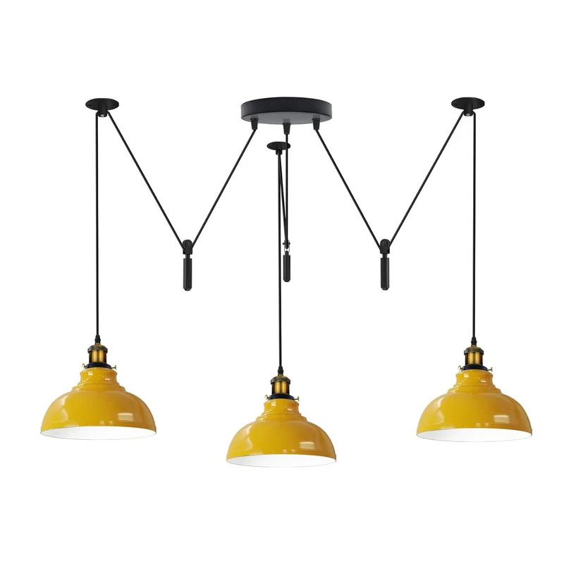 Skulpturale Pendelleuchte – Dezentrale Vintage Hängelampe Loft | Ø 29cm | E27 ~3723