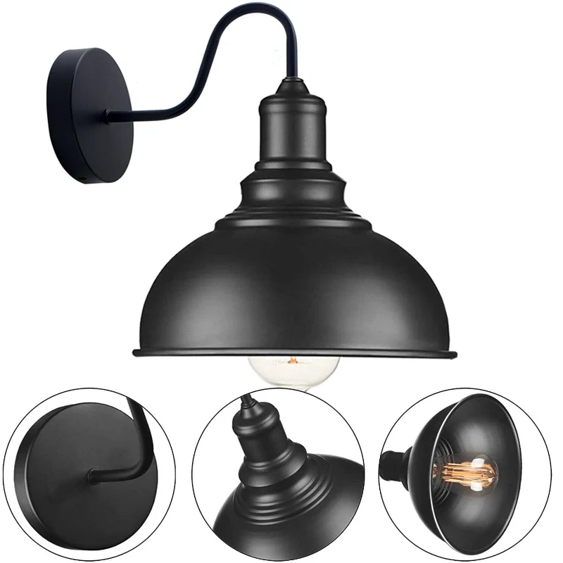 All Seasons Life Vintage Wandlampe Industrial Schwanenhals E27 ~3716