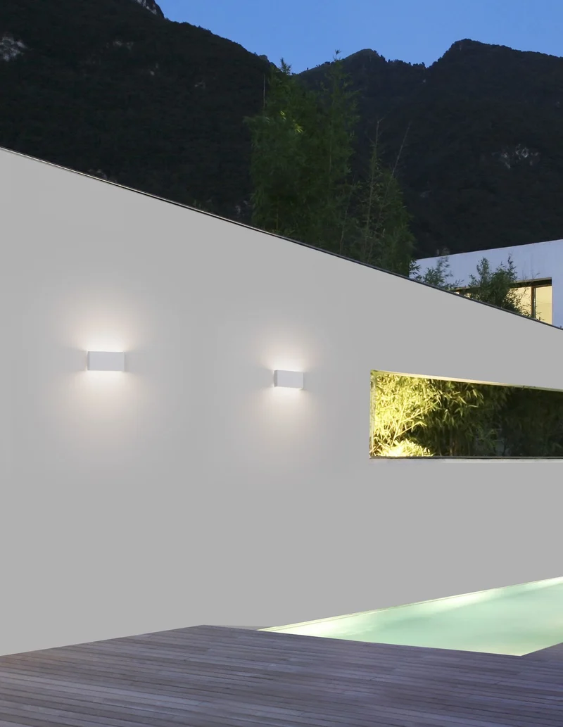Mile LED Außenwandleuchte Rechteckig Up & Down 3000K Weiß IP54