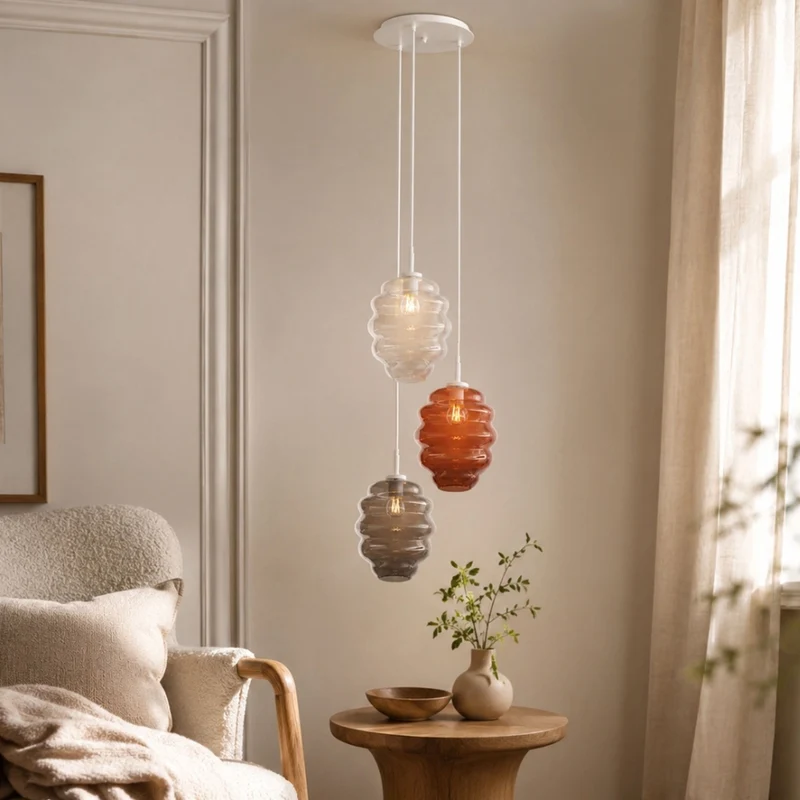 s.luce Echos Galerieleuchte 3-flammig Ø 40cm Baldachin Ø 25cm