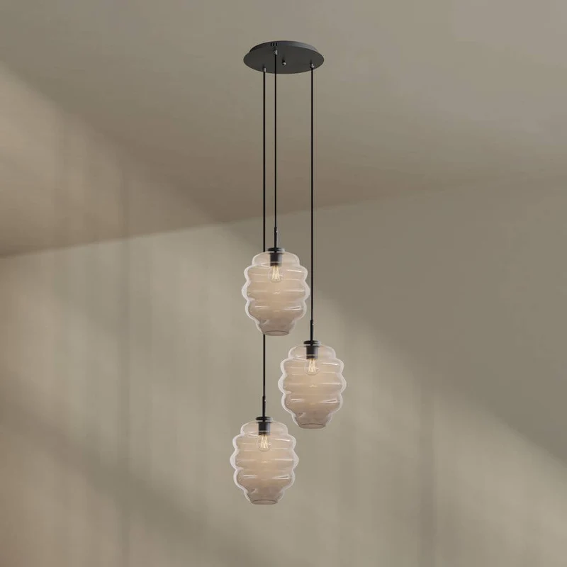 s.luce Echos Galerieleuchte 3-flammig Ø 40cm Baldachin Ø 25cm