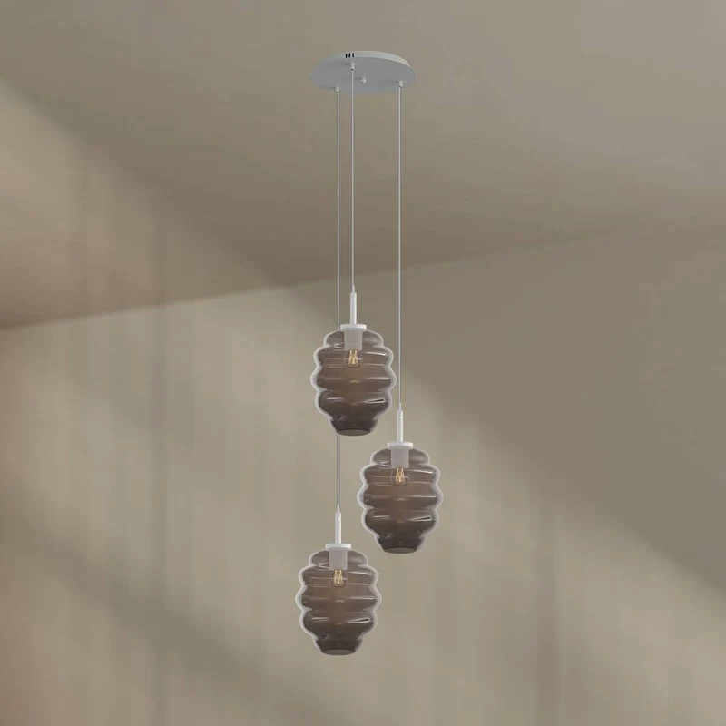 s.luce Echos Galerieleuchte 3-flammig Ø 40cm Baldachin Ø 25cm