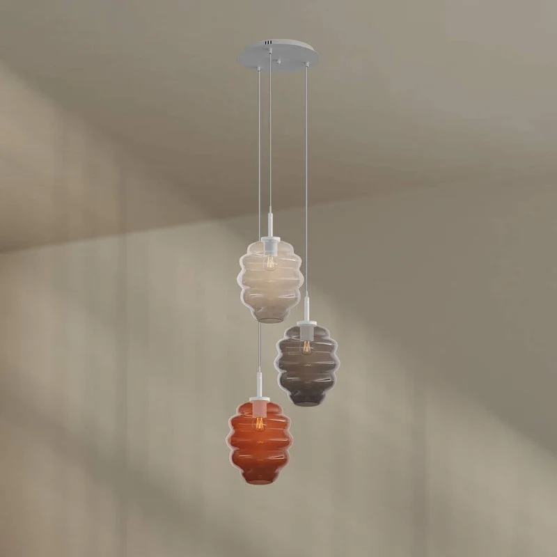 s.luce Echos Galerieleuchte 3-flammig Ø 40cm Baldachin Ø 25cm