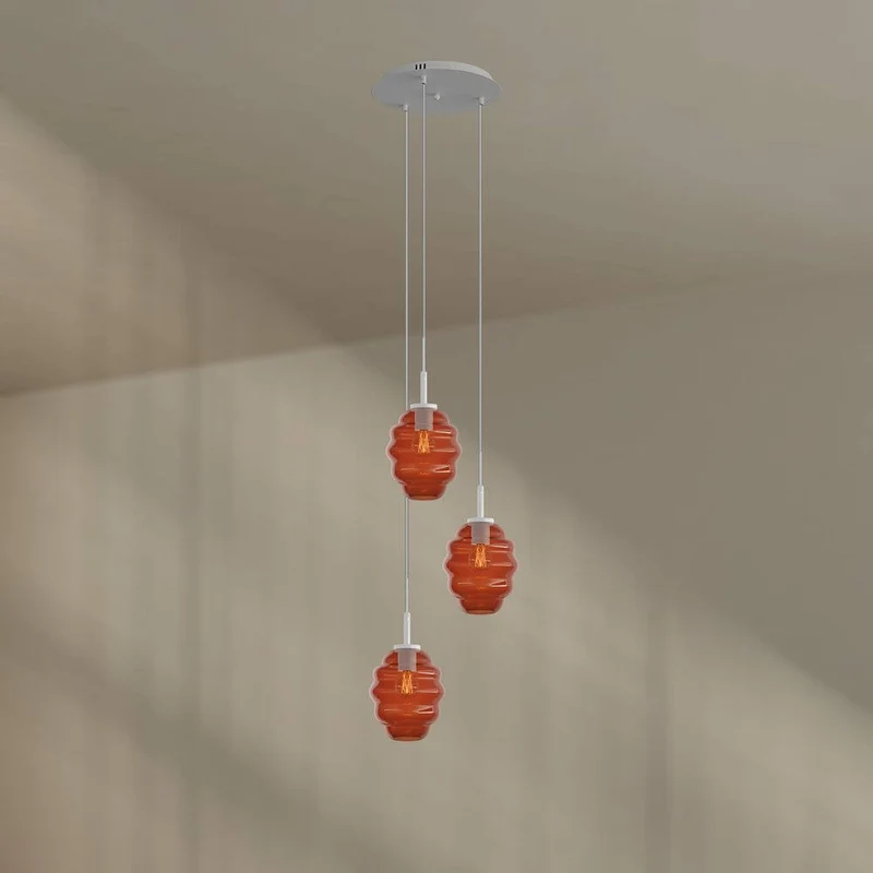 s.luce Echos Galerieleuchte 3-flammig Ø 40cm Baldachin Ø 18cm
