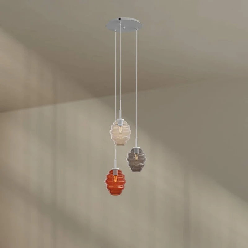 s.luce Echos Galerieleuchte 3-flammig Ø 40cm Baldachin Ø 18cm