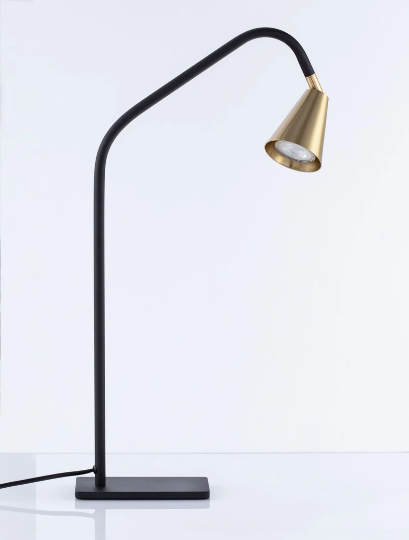 Geko Tischleuchte Schwarz, Gold