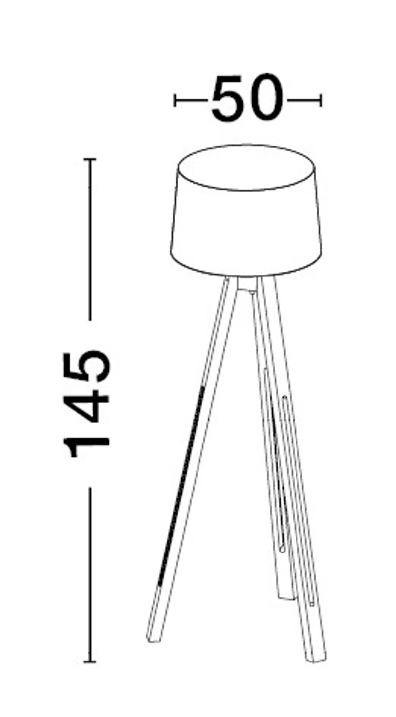 Le Roy Holz-Stehlampe mit Dreibein