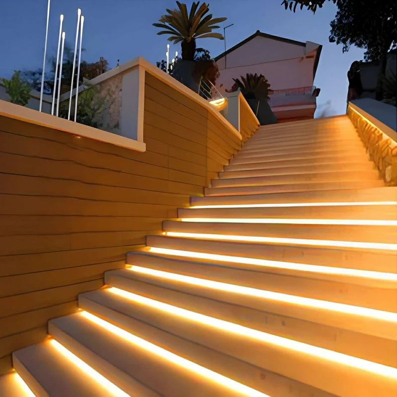 Flexibele LED-strip 24V Waterdicht IP68 Warm Wit voor Tuin Terras Vijver Inbouw Buitenverlichting Sfeer | Sansoti