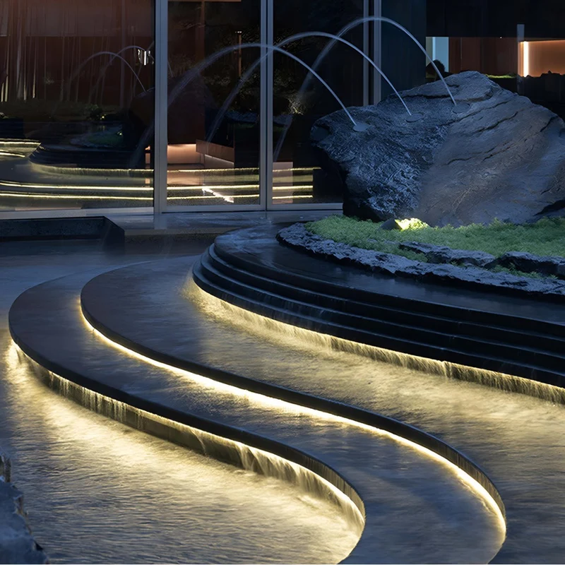 Flexibele LED-strip 24V Waterdicht IP68 Warm Wit voor Tuin Terras Vijver Inbouw Buitenverlichting Sfeer | Sansoti