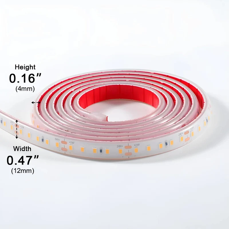 Flexibele LED-strip 24V Waterdicht IP68 Warm Wit voor Tuin Terras Vijver Inbouw Buitenverlichting Sfeer | Sansoti