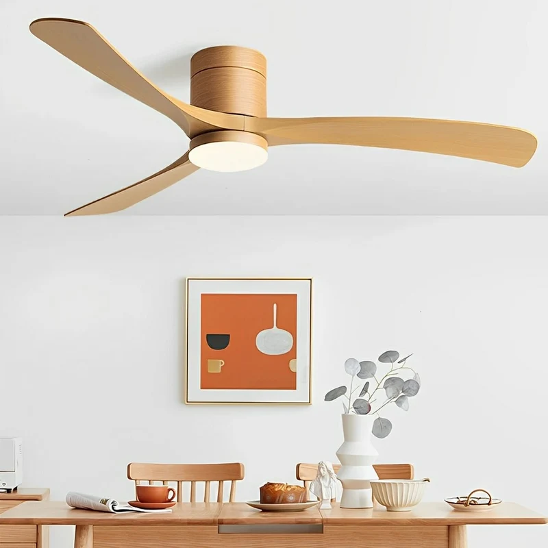 Plafondventilator met Verlichting 6 Snelheden DC Motor 3 Kleurtinten Stille Luchtstroom Modern Interieur | Sansoti