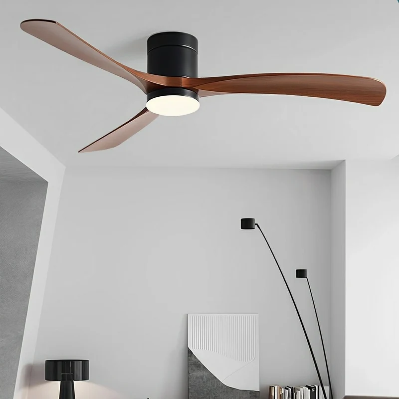 Plafondventilator met Verlichting 6 Snelheden DC Motor 3 Kleurtinten Stille Luchtstroom Modern Interieur | Sansoti