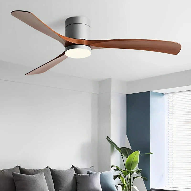 Plafondventilator met Verlichting 6 Snelheden DC Motor 3 Kleurtinten Stille Luchtstroom Modern Interieur | Sansoti