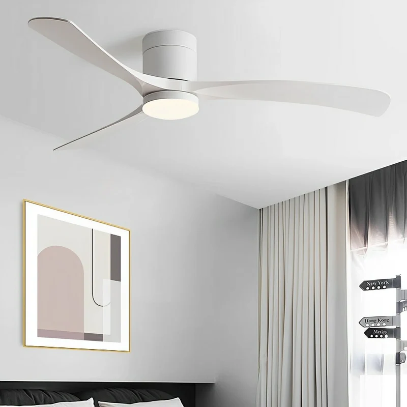 Plafondventilator met Verlichting 6 Snelheden DC Motor 3 Kleurtinten Stille Luchtstroom Modern Interieur | Sansoti