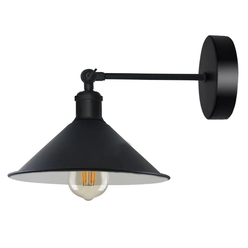 All Seasons Life Vintage Wandlampe Schwarz | Verstellbare ~3768
