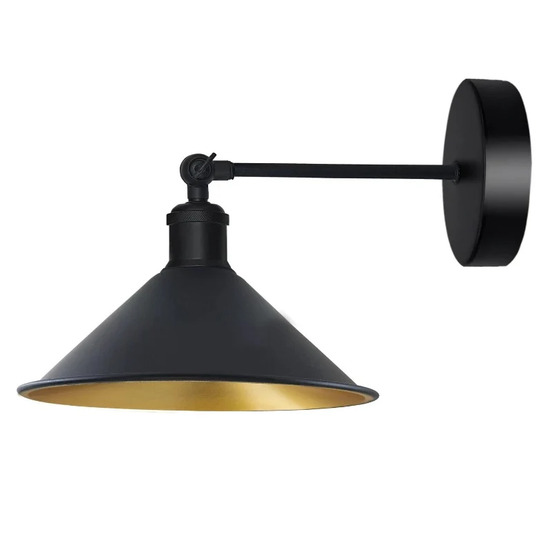 All Seasons Life Vintage Wandlampe Schwarz | Verstellbare ~3768