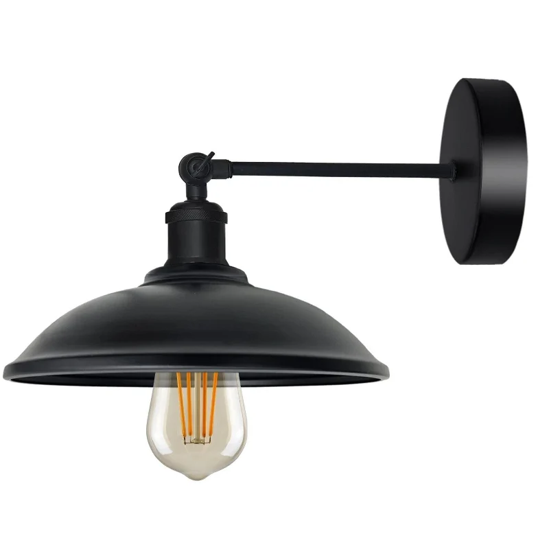 All Seasons Life Vintage Wandlampe Schwarz | Verstellbare ~3768