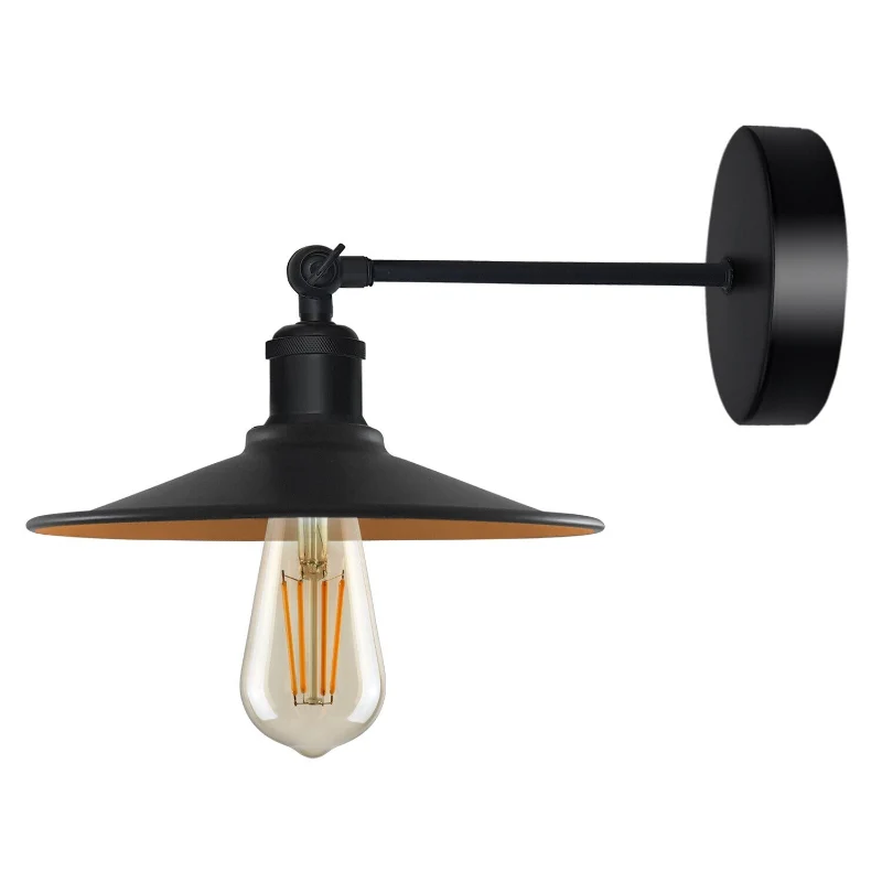 All Seasons Life Vintage Wandlampe Schwarz | Verstellbare ~3768