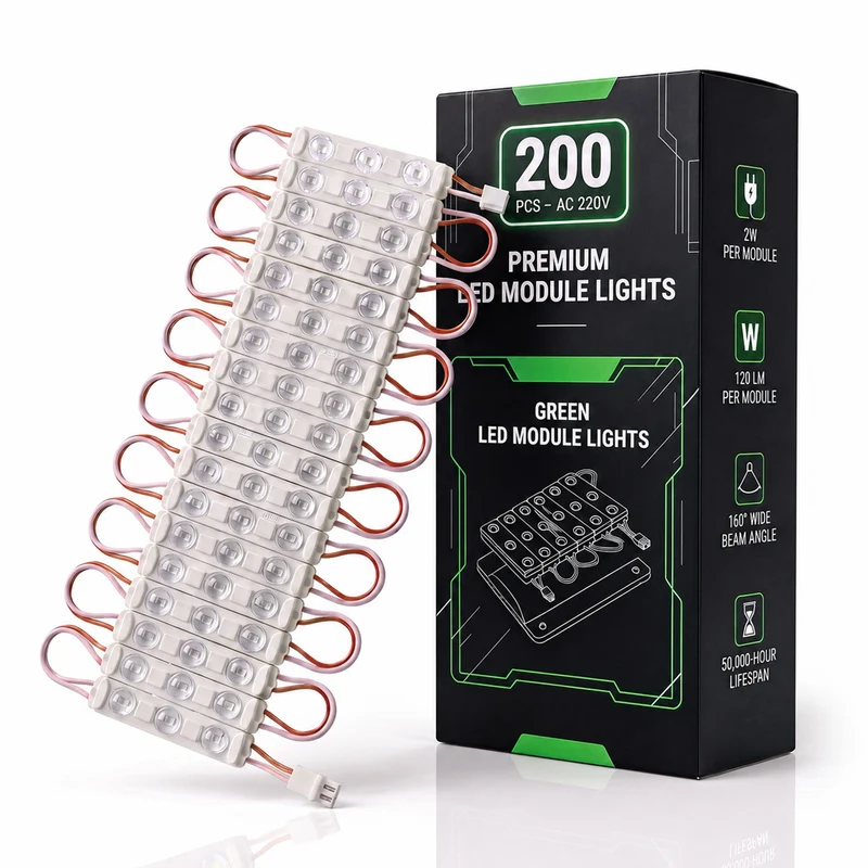 200 * LED Modul DC 12V / AC 220V Wasserdicht 1.5W für Lichtwerbung ~3742