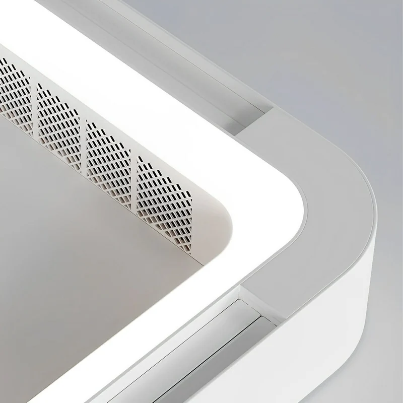 LED Plafondlamp met Ventilator Dimbaar 45W 4500lm Afstandsbediening Wit Modern Minimalistisch Woonkamer | Sansoti
