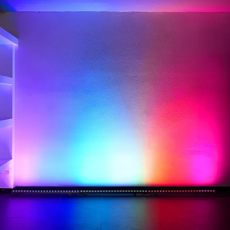 Inbouw LED Wandwasher RGB Dimbaar 100cm Aluminium Waterdicht IP65 24V voor Tuin Terras Gevel Buitenverlichting | Sansoti