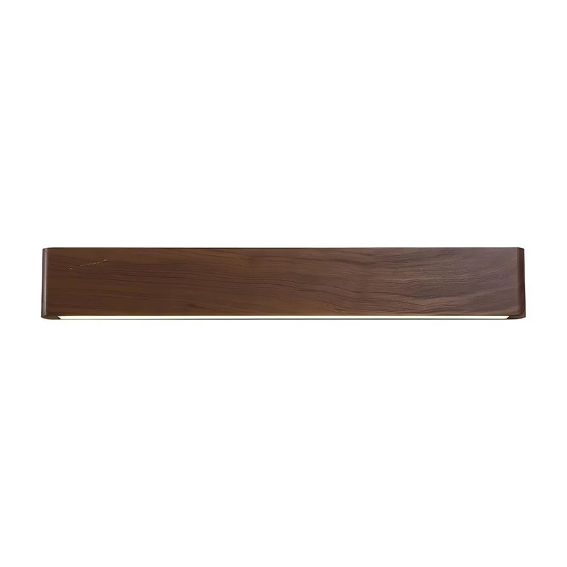 Houten Wandlamp LED Rechthoekig Notenhout Dimbaar 3 Standen Modern Scandinavisch Design Slaapkamer Woonkamer | Sansoti