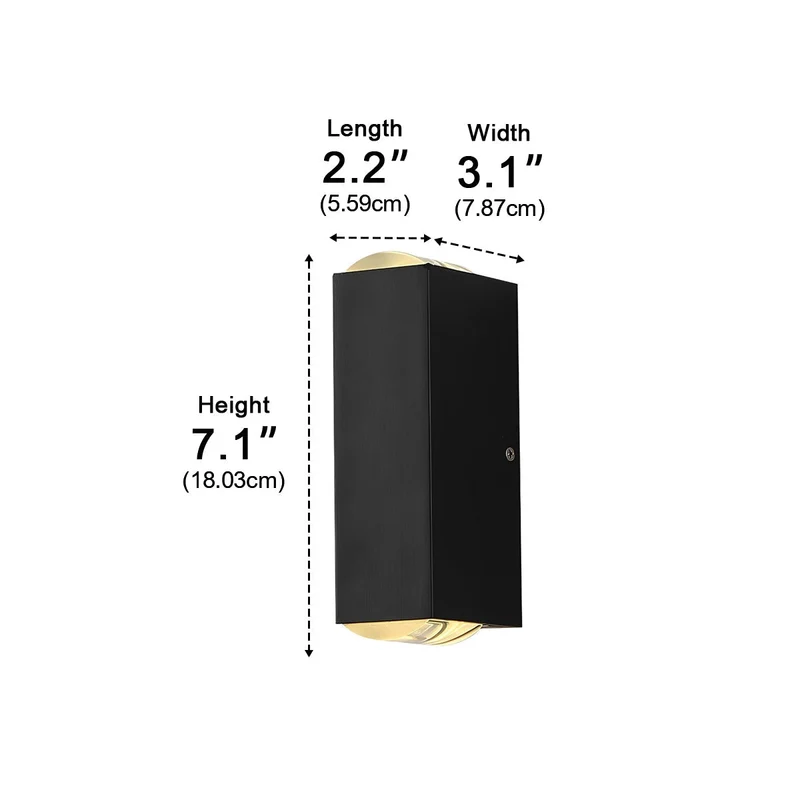 Aluminium Wandlamp LED Buitenverlichting IP65 Waterdicht Warm Wit Koel Wit Dubbele Lichtrichting Tuinverlichting | Sansoti