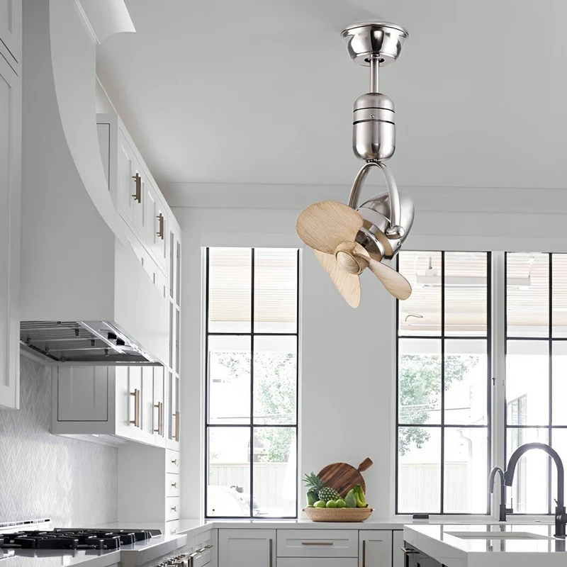 Plafond Wandventilator Vintage Zwenkbaar 6 Snelheden DC Motor Verstelbaar Rotatie Met Afstandsbediening | Sansoti