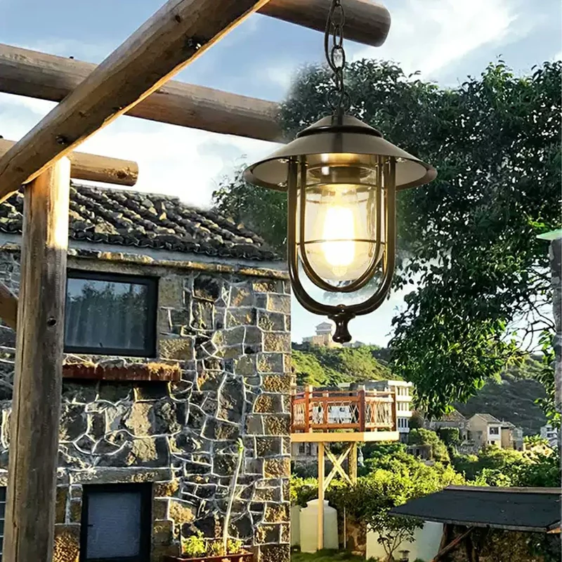 Hanglamp Kooi Waterdicht IP56 LED Tuinverlichting Vintage Roestvrij Aluminium Buitenverlichting Tuin | Sansoti