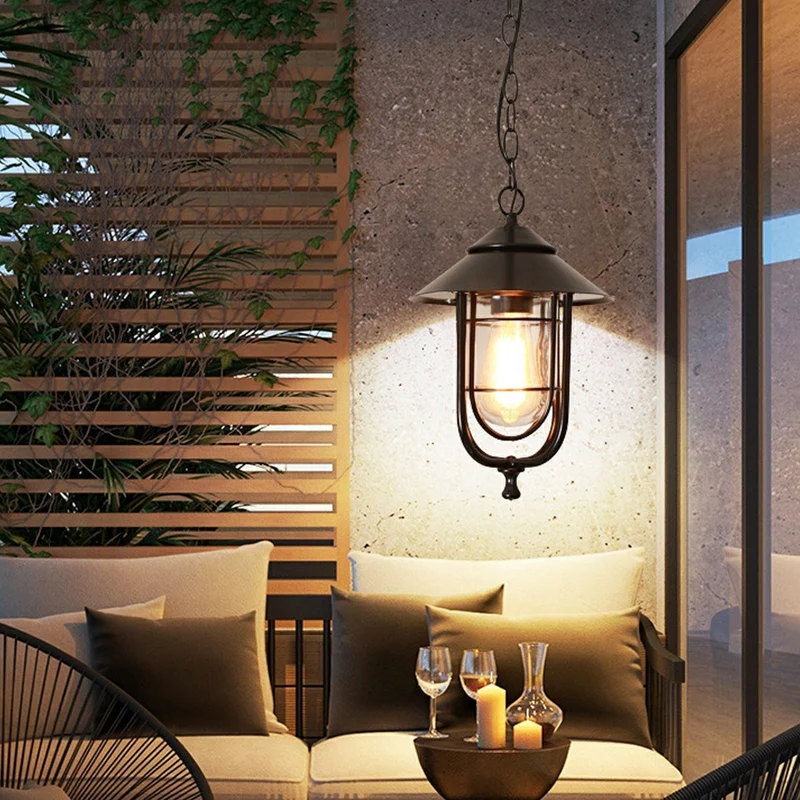 Hanglamp Kooi Waterdicht IP56 LED Tuinverlichting Vintage Roestvrij Aluminium Buitenverlichting Tuin | Sansoti