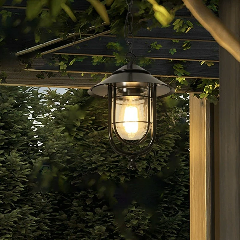 Hanglamp Kooi Waterdicht IP56 LED Tuinverlichting Vintage Roestvrij Aluminium Buitenverlichting Tuin | Sansoti