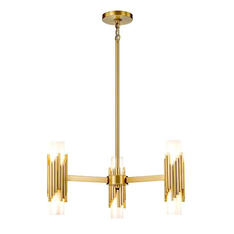 Kronleuchter Marvele 6-flammig Messing Ø 66cm