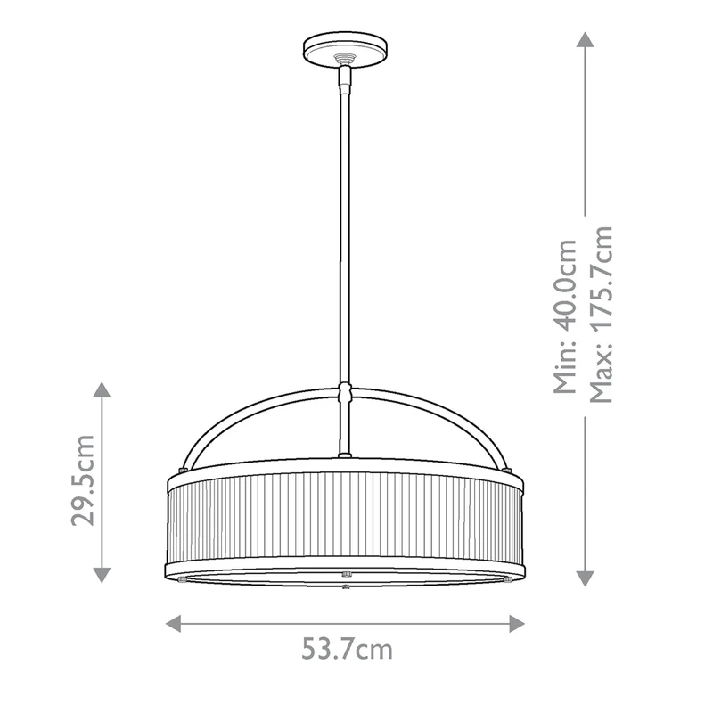 Pendelleuchte Paulson 6-flammig Chrom