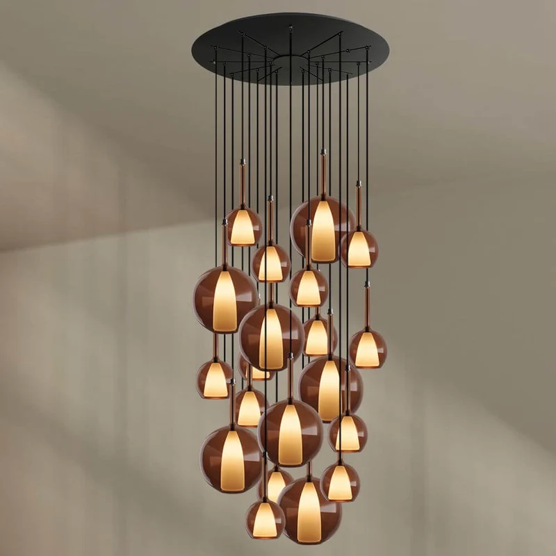s.luce Belluna Galerieleuchte 20-flammig Ø 120cm Baldachin