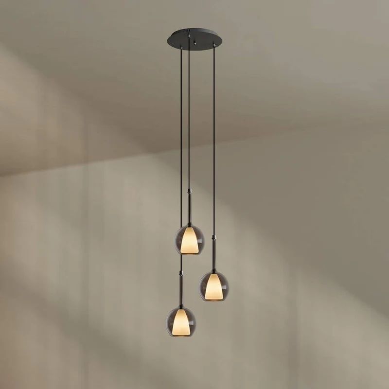 s.luce Belluna Galerieleuchte 3-flammig Ø 40cm Baldachin