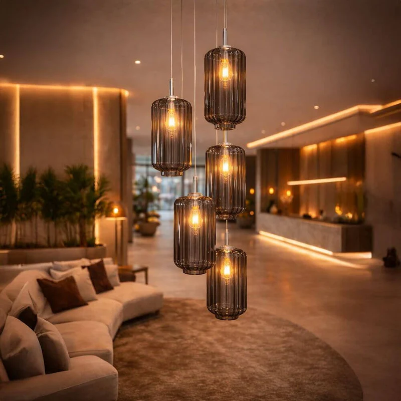 s.luce Velo Galerie Glas-Pendellampe Aufhängung 500cm Weiß