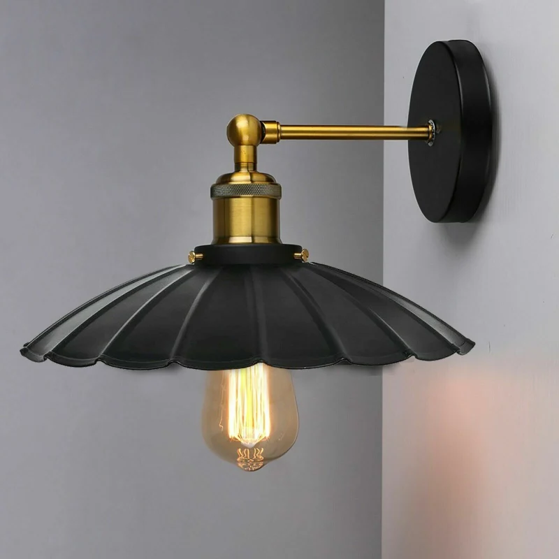 All Seasons Life Vintage Wandleuchte Industrial Metall E27 Innen ~3829