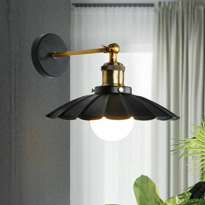 All Seasons Life Vintage Wandleuchte Industrial Metall E27 Innen ~3829