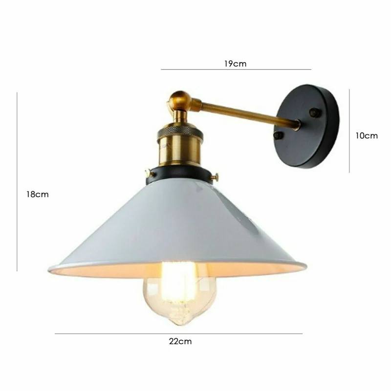 All Seasons Life Vintage Wandleuchte Industrial Metall E27 Innen ~3829