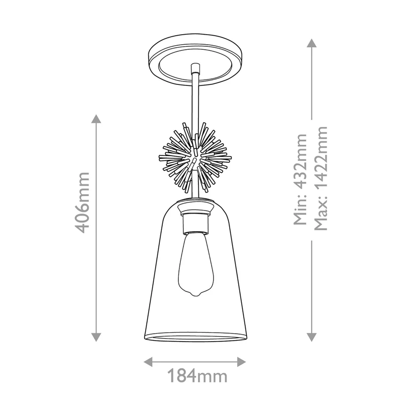 Pendelleuchte Staring 1-flammig Ø 18cm