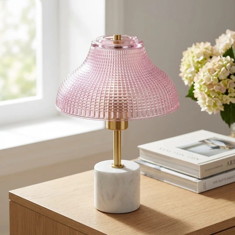 Lila Glaslampenschirm im Vintage-Stil für lampen~3759